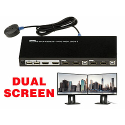 Acheter Kalea-Informatique KVM Switch Automatique Souris Clavier Ecran 2 PC HDMI 2.0 60Hz Affichage étendu 2 écrans