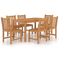 Salle à manger de jardin 7 pcs,Table et chaise à dîner Bois de teck massif -MN85737