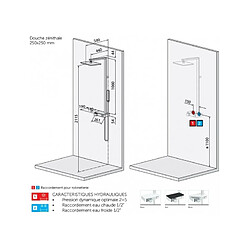 Colonne de douche thermostatique NOVELLINI FLOW 116 cm en chrome pas cher