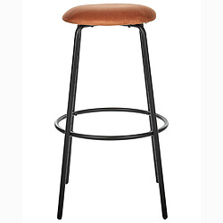 Acheter Beliani Tabouret de bar Set de 2 Velours Orange MORTON