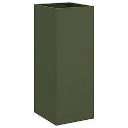 vidaXL Jardinière vert olive 32x29x75 cm acier