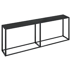 Maison Chic Table console | Meuble d'entrée | Table d'appoint Noir 220x35x75,5 cm Verre trempé -GKD43057