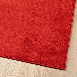 Avis vidaXL Tapis OVIEDO à poils courts rouge 240x240 cm