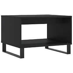 vidaXL Table basse noir 60x50x40 cm bois d'ingénierie