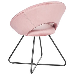 Acheter Beliani Chaise de salle à manger RACHEL Velours Rose