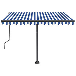 Acheter vidaXL Auvent automatique sur pied 350x250 cm Bleu/Blanc