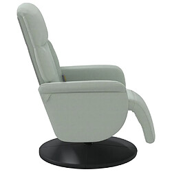 Acheter vidaXL Fauteuil inclinable de massage repose-pied gris clair velours