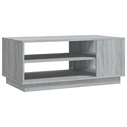 vidaXL Table basse sonoma gris 102x55x43 cm bois d'ingénierie