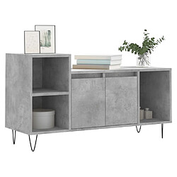 Avis Maison Chic Meuble TV scandinave - Banc TV pour salon Gris béton 100x35x55 cm Bois d'ingénierie -MN42368