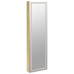 Avis vidaXL Armoire à bijoux avec miroir et éclairage LED mural