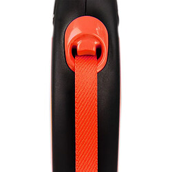 Laisse New Neon S Tape 5 m black/ neon orange Flexi CL11T5-251-S-NEOOR