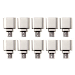 10x Alliage D'aluminium Micro USB 3.1 OTG Pour Micro SD/TF Carte Lecteur Adaptateur