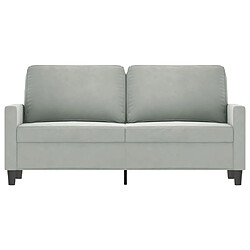 Avis Maison Chic Canapé à 2 places,Sofa de Salon,Canapé droit Gris clair 140 cm Velours -GKD989625