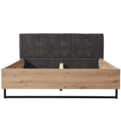 Avis Homestyle4U Lit 2 places avec cadre en bois et capitonné 160 x200