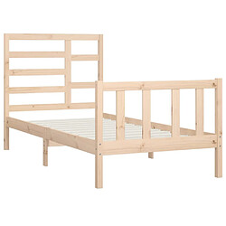 Avis vidaXL Cadre de lit sans matelas 100x200 cm bois massif de pin