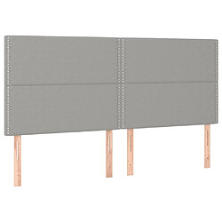 Acheter Maison Chic Tête de lit moderne à LED lumineuse pour chambre - Décoration de lit Gris clair 180x5x118/128 cm Tissu -MN59580