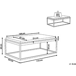 Avis Beliani Table basse MDF Gris ALTOS