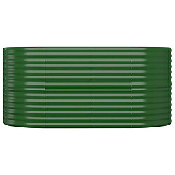 Avis Maison Chic Jardinière,Lit surélevé de jardin - Bac à fleurs - pot de fleur Acier enduit de poudre 152x80x68 cm Vert -GKD61930