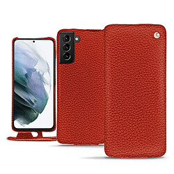 Housse cuir Samsung Galaxy S21+ - Rabat vertical - Papaye ( Pantone #b54317 ) - NOREVE