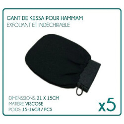 Avis Desineo Gant hammam, kessa, exfoliant (noir) - Lot de 5