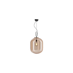 ICONIK INTERIOR Lustre de plafond en cristal - Suspension - Grand - Grau Ambre