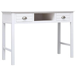 vidaXL Buffet Blanc 108x45x76 cm Bois de Paulownia massif