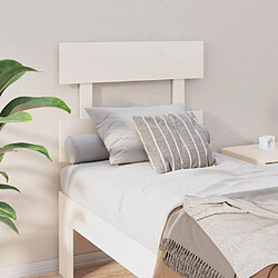 Maison Chic Tête de lit scandinave,Meuble de chambre Blanc 103,5x3x81 cm Bois massif de pin -MN14609