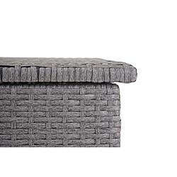 Avis Mendler Coffre à coussins en polyrotin, HWC-D88, coffre jardin ~ Basic gris, 63x135x52 cm, 320l