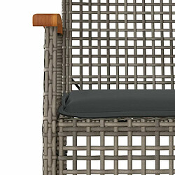 Avis Maison Chic Ensemble à manger d'extérieur 7 pcs avec coussins,Salon de jardin,Mobilier de jardin gris rotin -GKD330649