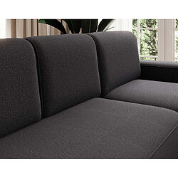 Bestmobilier Sam - canapé d'angle droit 4 places convertible avec coffre en tissu pas cher