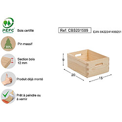 Acheter Astigarraga Caisse en bois de rangement (Lot de 2).