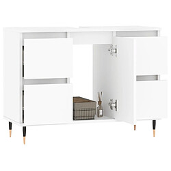 Avis Maison Chic Armoire de salle de bain,Meuble de rangement,Meuble haut blanc 80x33x60 cm bois d'ingénierie -GKD103191