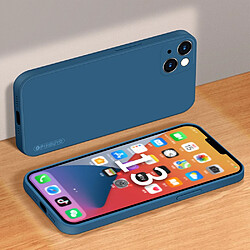 Coque en silicone, antichoc bleu pour votre Apple iPhone 13 6.1 pouces