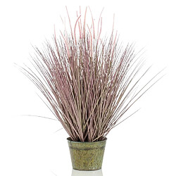 Emerald Herbe Pennisetum artificielle 99 cm en pot en zinc