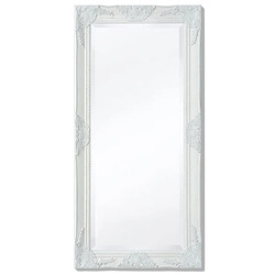 Maison Chic Miroir mural style baroque | Miroir Décoration pour Maison Salle de Bain 100x50 cm blanc -GKD27208