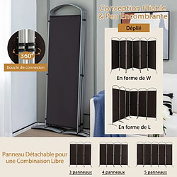 Helloshop26 Paravent sur pied 6 panneaux pliable 331 x 188 cm cloison de séparation brise vue protéger privée marron 20_0004928