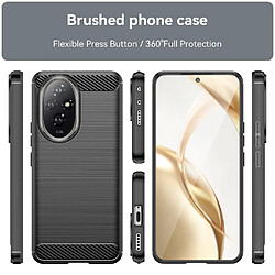 Htdmobiles Coque pour Honor 200 5G - housse etui silicone gel carbone + film ecran - NOIR