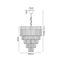 Luminaire Center Suspension 19 ampoules Nickel poli