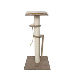 M PETS CatElite - GEORGE II Arbre a Chat - 40 x 40 x 79 cm - Plateforme en bois MDF avec un poteau en sisal