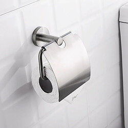 Universal Porte-papier pour toilettes brossées avec couvercle étanche Porte-papier pour toilettes en acier inoxydable