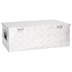 Avis vidaXL Boîte de rangement Argenté 80x39x30 cm Aluminium