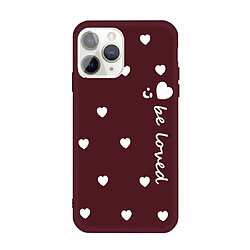 Wewoo Coque Pour iPhone 11 Pro Visage Souriant Plusieurs Coeurs D'amour Motif Coloré Givré TPU Téléphone Housse De Protection Vin Rouge