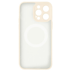 Avizar Coque pour iPhone 14 Pro Max Compatible Magsafe Semi Rigide Soft-Touch blanc