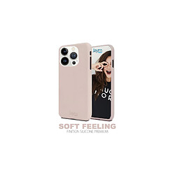 JAYM - Coque Silicone Soft Feeling Rose Sable pour Apple iPhone 14 - Finition Silicone - Toucher Ultra Doux