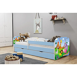 Lit safari bleu Babydreams sans tiroir, sans matelas 180/80