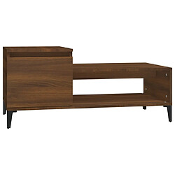 vidaXL Table basse Chêne marron 100x50x45 cm Bois d'ingénierie