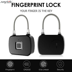 ANYTEK L13 INTELLIGENT SANS CLÉ VERROUILLAGE DES EMPREINTES DIGITALES ANTI VOL SÉCURITÉ CADENAS PORTE VALISE VALISE CAS SERRURE HAUTE QUALITÉ ALARME ANTIVOL(ATK-L13)