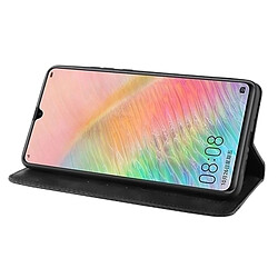 Wewoo Housse Coque Étui en cuir à boucle magnétique avec texture rétro et pour HuMate 20 X, support emplacements pour cartes porte-monnaie (noir) pas cher