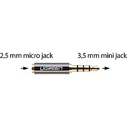 UGreen Jack 2.5mm - Jack 3.5mm noir (20502)