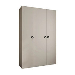 Abiks Meble Armoire à portes battantes Como 1 245,5/160/40 3 portes (cachemire/noir)